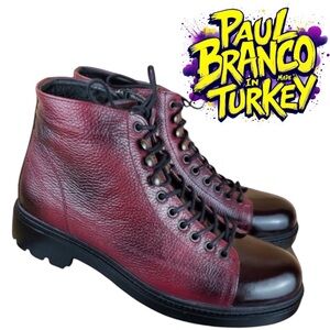 Paul Branco Men’s Casual Chukka Boot  Burgundy Size US 11 EU 44 Medium New